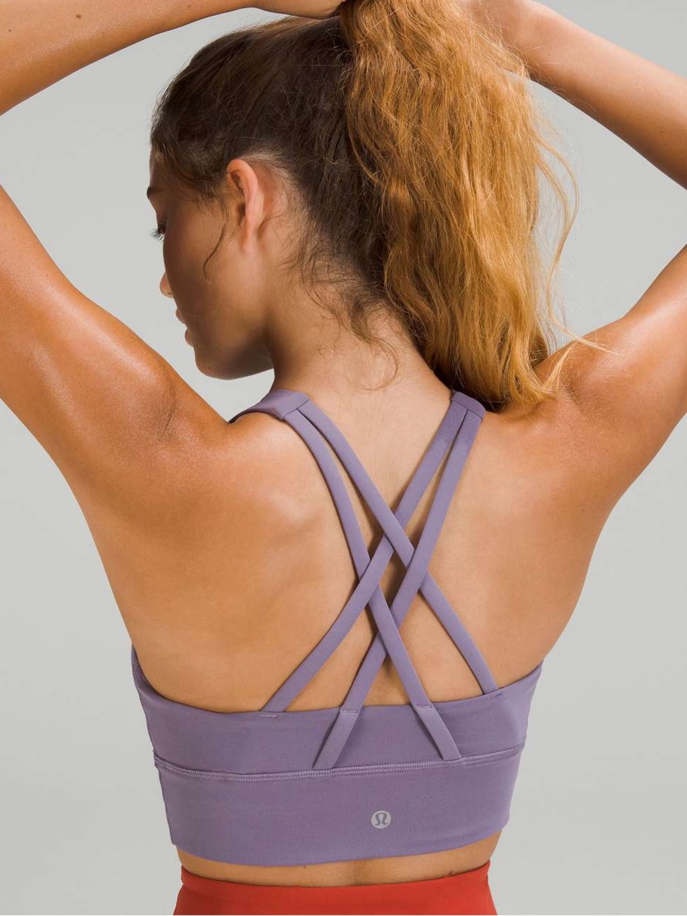 Lululemon Energy High-Neck Longline Tough Bra Size 4 Purple Ash - Picture 2 of 7